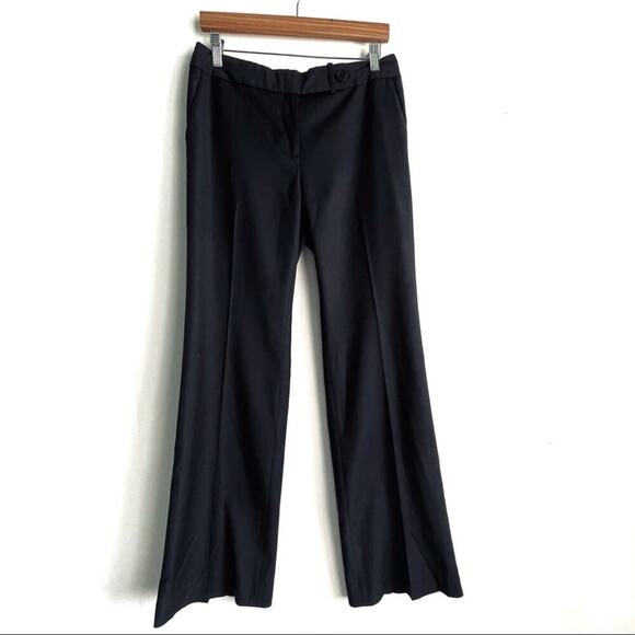 J. Crew 100% wool straight leg dress pants black size 6inseam 32” - Picture 1 of 9